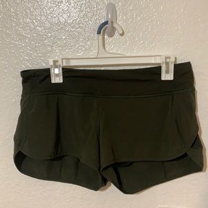 Lululemon speed up shorts like new army green